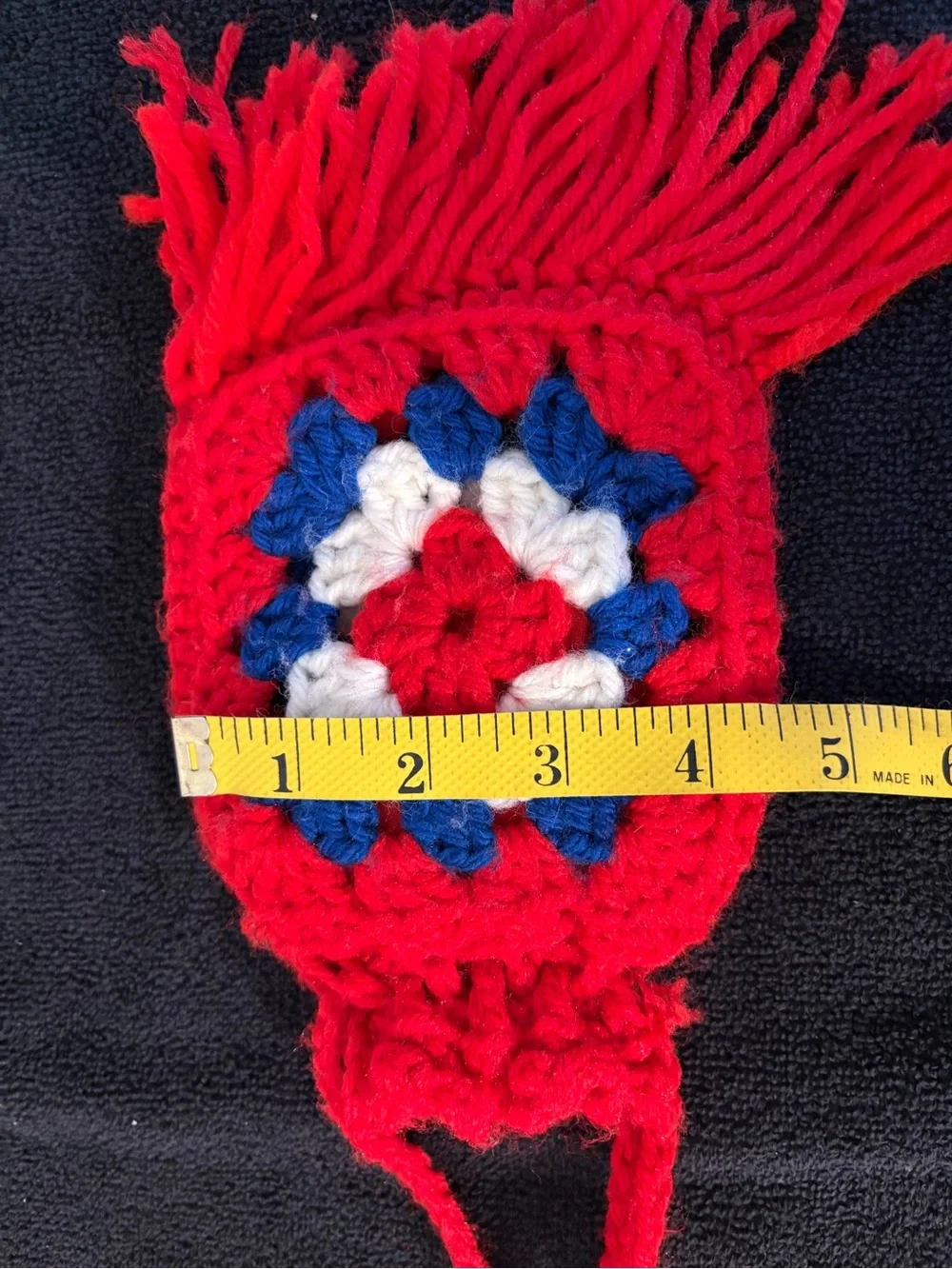 Vintage 1960s/1970s Crochet Granny Square Hat & Purse Set